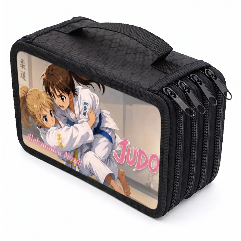 Personalizowany piórnik Judo dla dziewczynki z imieniem – Anime Judo