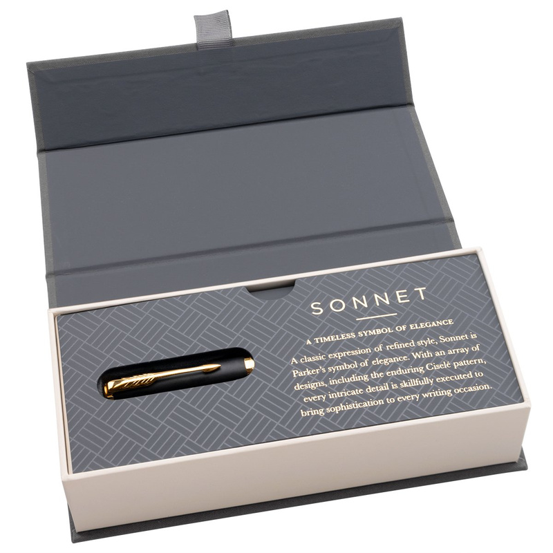 Parker Sonnet GT Pióro wieczne Czarny Mat w eleganckim etui Grawer