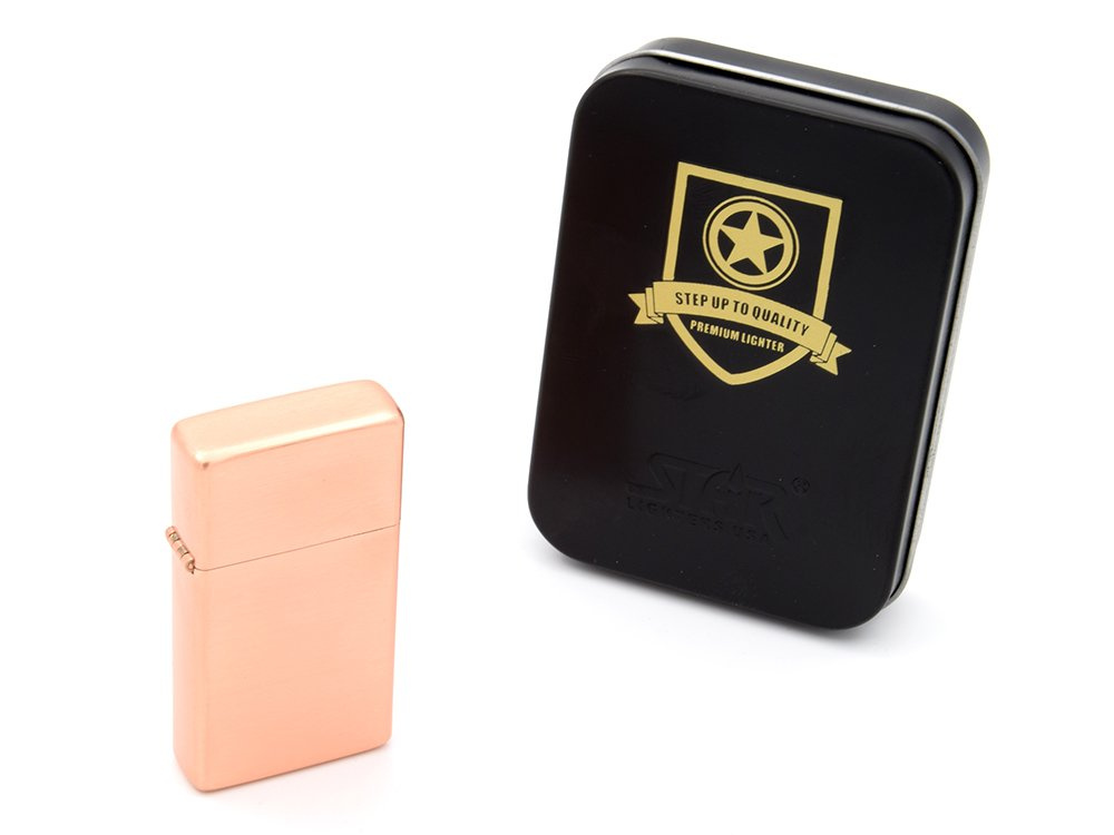 Zapalniczka benzynowa Star L700P slim z grawerem w metalowym etui