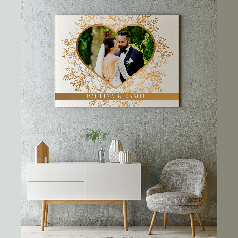 Obraz na płótnie ze zdjęciem Prezent na Ślub 40x60 cm