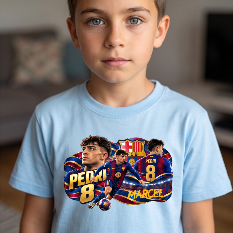 Personalizowana koszulka Pedri FC Barcelona z imieniem – dziecięcy T-shirt piłkarski