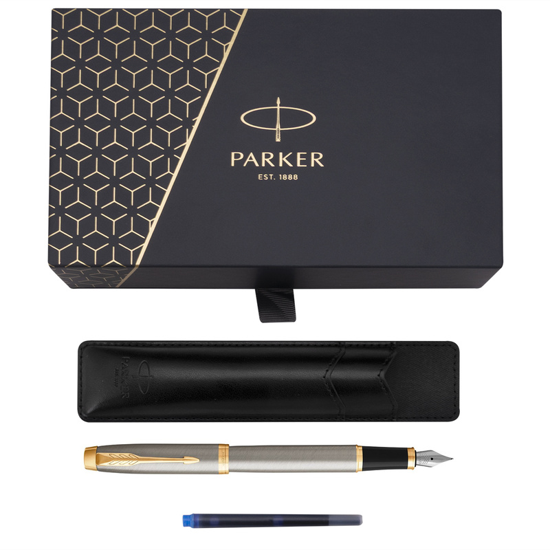 Pióro Parker I.M. Brushed Metal GT w etui ochronnym z grawerem