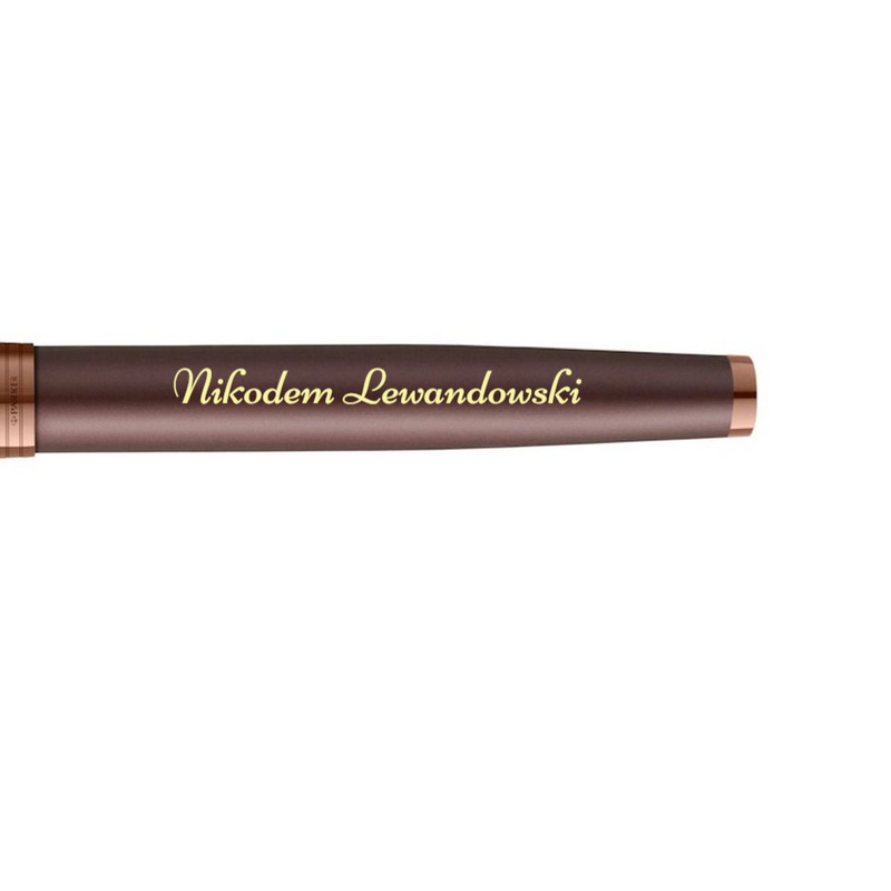 Personalizowany zestaw Parker IM Monochrome Burgundy z grawerem – podziękowanie dla nauczyciela