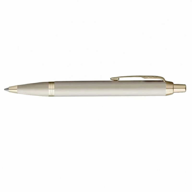 Parker IM Monochrome Champagne z grawerem i dedykacją – elegancki zestaw prezentowy