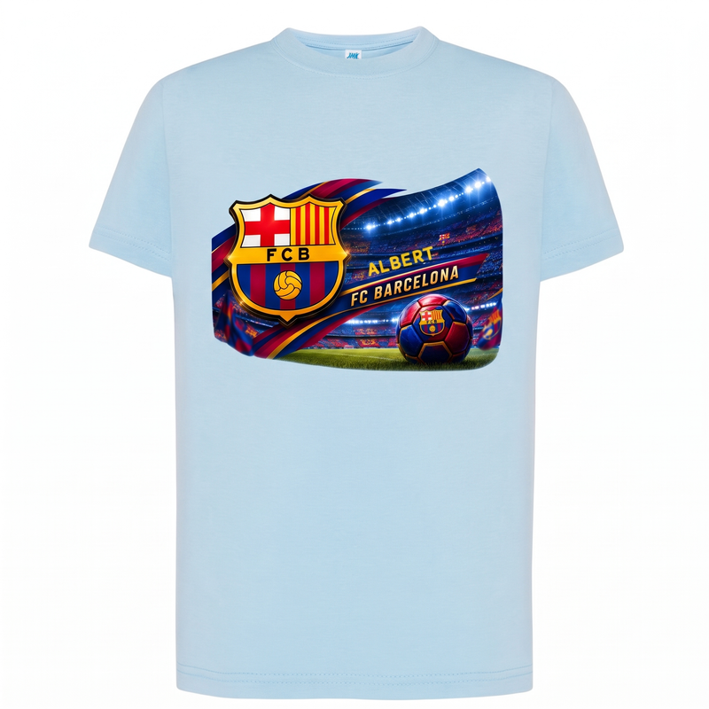 Personalizowana koszulka FC Barcelona z imieniem – dziecięcy T-shirt piłkarski