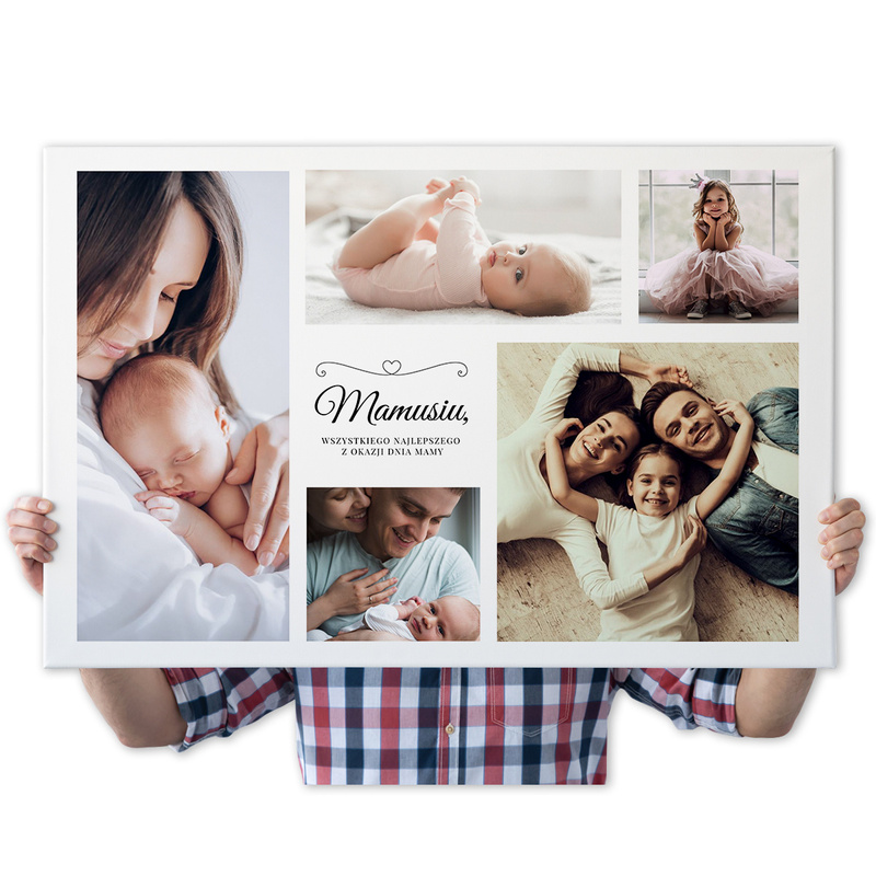 Obraz dla mamy / Kolaż zdjęć / Prezent na Dzień matki / 40x60