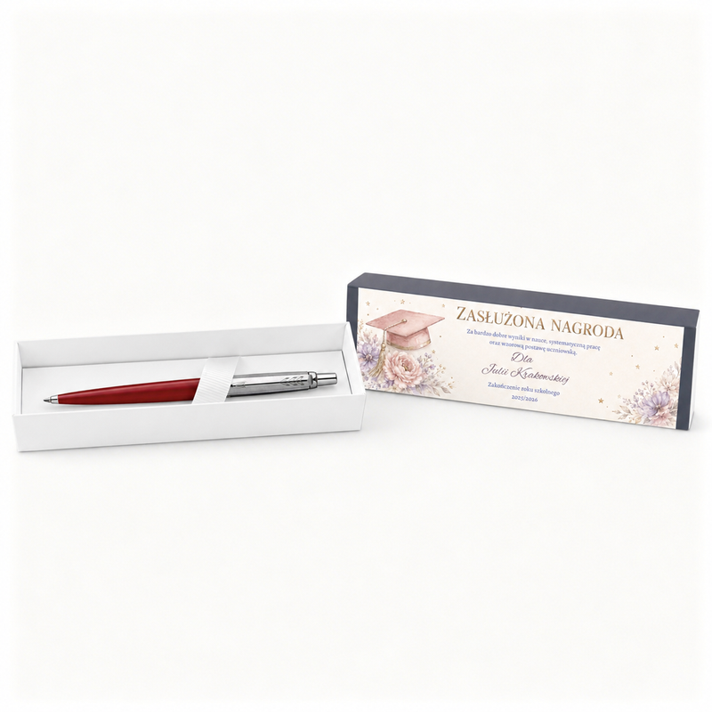 Długopis Parker Jotter Originals Red CT z grawerem – elegancka nagroda dla uczennicy