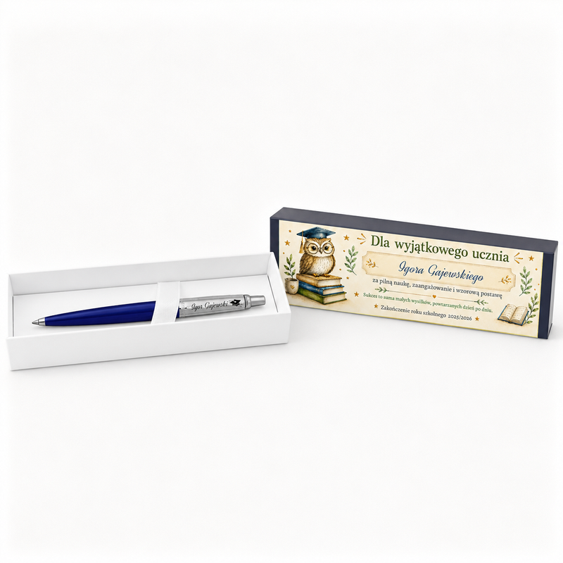 Długopis Parker Jotter Originals Blue CT z grawerem – wyjątkowa nagroda dla ucznia