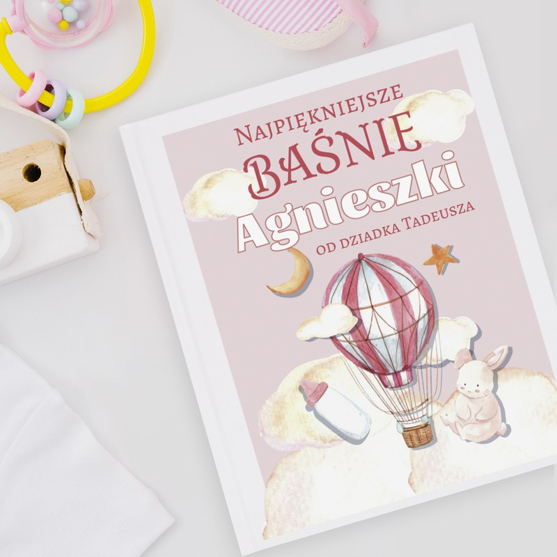 Bajki dla dzieci z nadrukiem na okładce/ Różowa kraina / Księga Baśni 