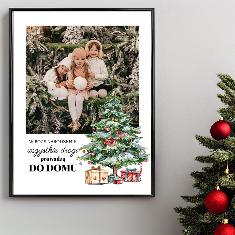 Oryginalny, personalizowany plakat na Święta ze zdjęciem– wyjątkowy upominek